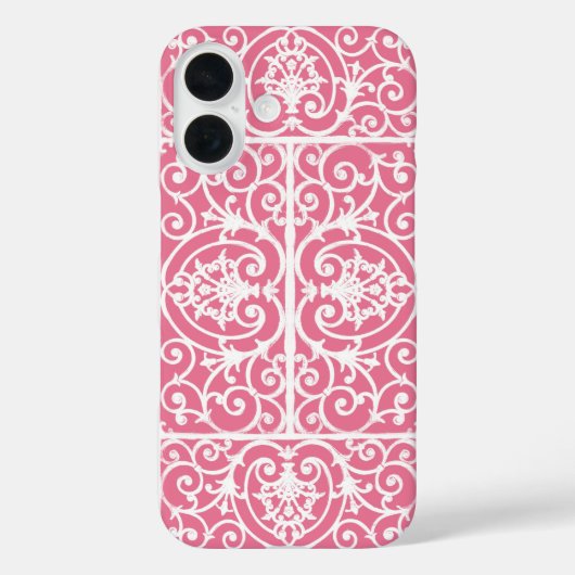 Roze en witte rollen Case-Mate iPhone case (Achterkant)