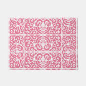 Roze en witte rollen deurmat (Voorkant)