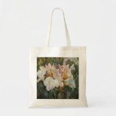 Roze en witte roodendron Deep Green Foliage Tote Bag (Voorkant)