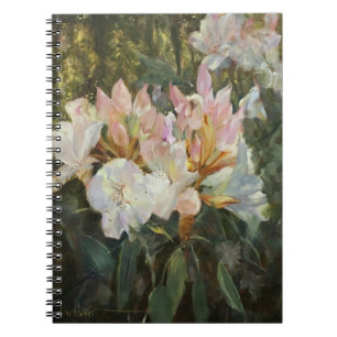 Roze en witte roodendrons Deep Green Foliage Notitieboek