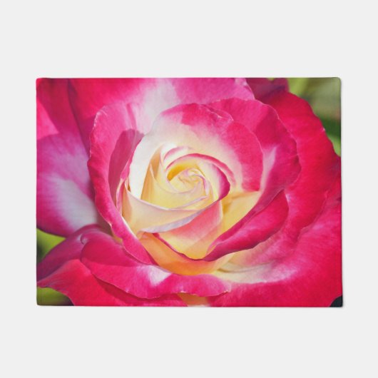Roze en witte roos deurmat (Voorkant)