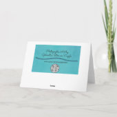 Roze en Witte Roos Waterverf Stijl Kunst Kaart (Achterkant)