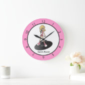 Roze en witte rots en Roll Girl Grote Klok (Huis)