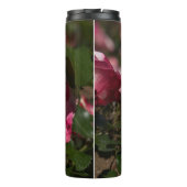 Roze en witte roze thermosbeker (Achterkant)