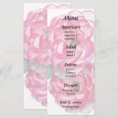 Roze en Witte Rozen Menu (Voorkant / Achterkant)