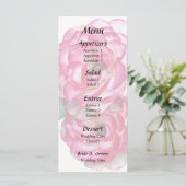 Roze en Witte Rozen Menu (Staand voorkant)