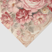 Roze en witte rozen met  Lijst Tissuepapier (Detail)