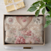 Roze en witte rozen met  Lijst Tissuepapier (Geschenk)