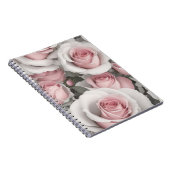  roze en witte rozen notitieboek (Rechterzijde)