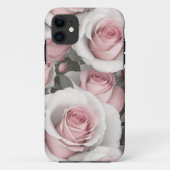 Roze en Witte Rozen Telefoon Case (Achterkant)