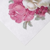 Roze en witte Rozen Tissuepapier (Detail)