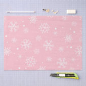 Roze en witte sneeuwvlokken tissuepapier (Craft)