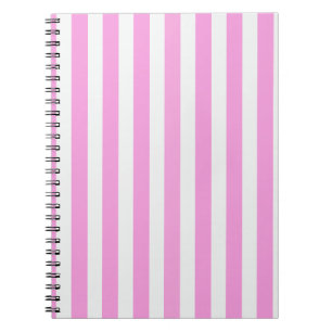 Roze en witte snoepjes strepen notitieboek