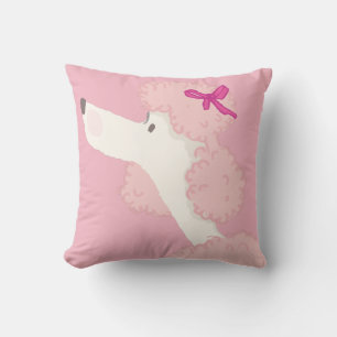 Roze en witte spoel met hete roze boog kussen