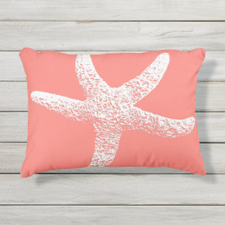 Roze en witte Starfish Outdoor Accent Pillow Buitenkussen
