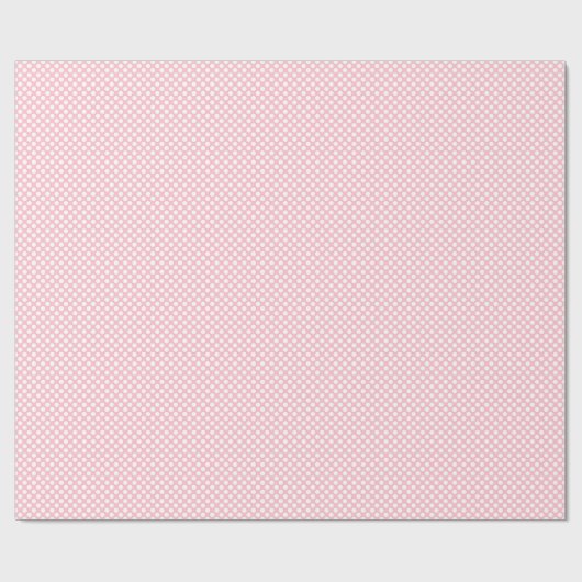 Roze en Witte Stippen Cadeaupapier (Vlak)