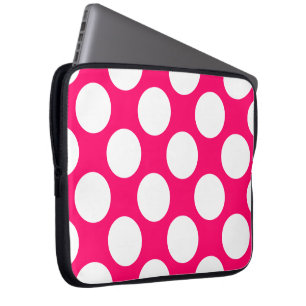 Roze en Witte Stippen Elektronica Tas