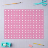 Roze en witte stippen tissuepapier (Craft)