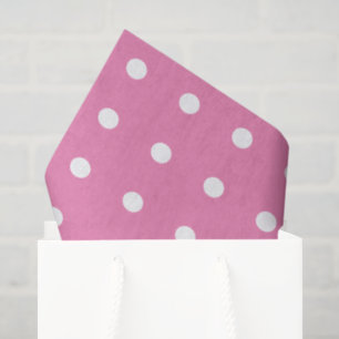 Roze en witte stippen tissuepapier