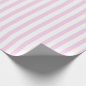 Roze en witte streep cadeaupapier (Hoek)