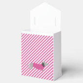 Roze en witte streep Dachshund Party Favor Bag Bedankdoosjes (Geopend)