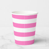 Roze en Witte Streep Papieren beker (Rechts)