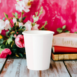 Roze en witte streep papieren bekers