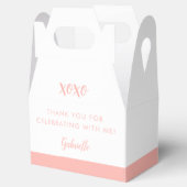 Roze en witte streep XOXO Hartelijk dank Bedankdoosjes (Geopend)