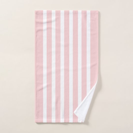Roze en witte strepen bad handdoek (Handdoek)