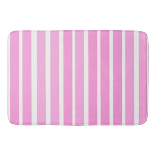 Roze en witte strepen badmat
