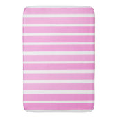 Roze en witte strepen badmat (Voorkant Verticaal)