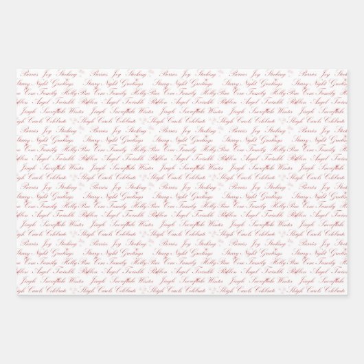 Roze en witte strepen, bessen en groeten inpakpapier vel (Voorkant 3)