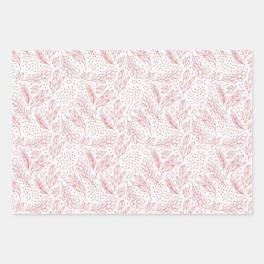 Roze en witte strepen, bessen en groeten inpakpapier vel (Voorkant 2)