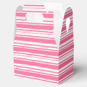 Roze en witte strepen Bruiloft Party Box Bedankdoosjes (Geopend)