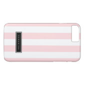 Roze en witte strepen Case-Mate iPhone case (Achterkant (Horizontaal))