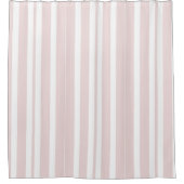 roze en witte strepen douchegordijn (Voorkant)