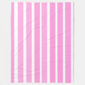 Roze en witte strepen fleece deken (Voorkant)