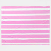 Roze en witte strepen fleece deken (Voorkant (Horizontaal))