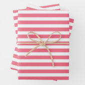 Roze en witte strepen inpakpapier vel (In situ)