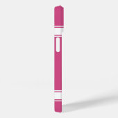 Roze en witte strepen Jersey Voetbal Case-Mate iPhone Case (Achterkant / Rechts)