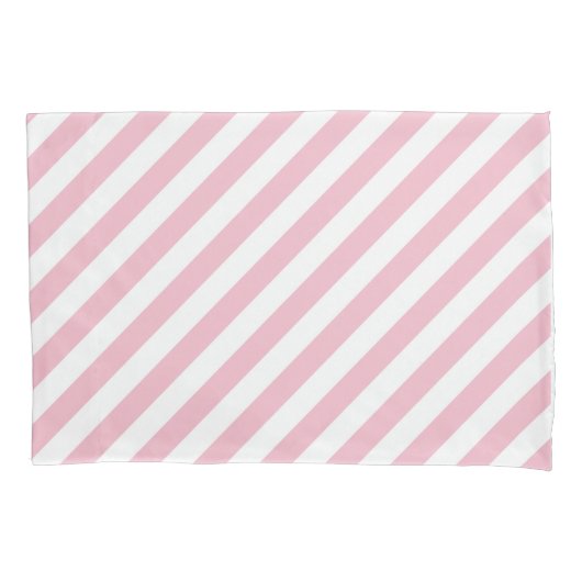 Roze en witte strepen kussensloop (Voorkant)