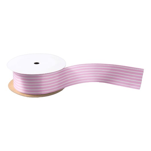 Roze en witte strepen lint (Spoel)