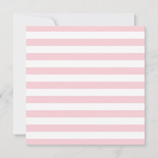 Roze en witte strepen met Baby shower van boog Kaart (Achterkant)