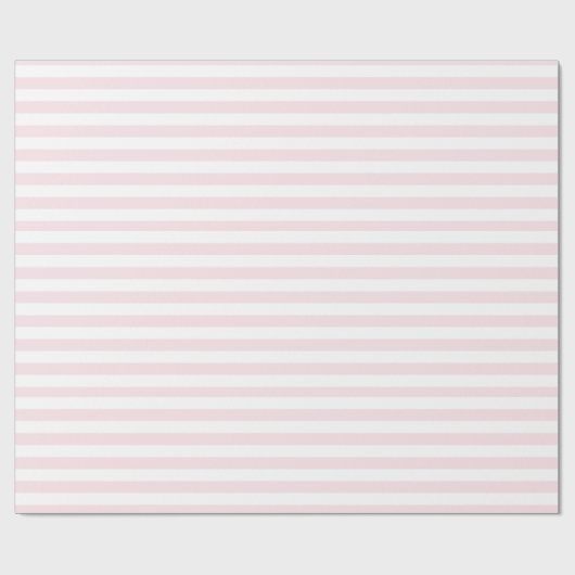Roze en witte strepen Schattige Girly Cadeaupapier (Vlak)
