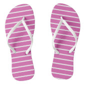 Roze en witte strepen teenslippers (Voetbed)