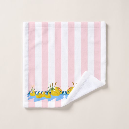 Roze en Witte Stripe handdoekjes voor handdoeken (Wasdoekje)