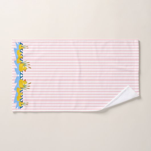 Roze en Witte Stripe handdoekjes voor handdoeken (Handdoek)