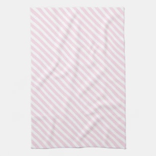 Roze en witte strips theedoek