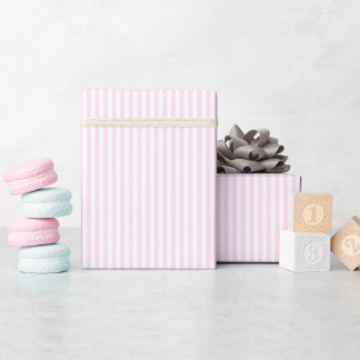 Roze en witte strips Verpakkingspapier Cadeaupapier