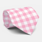 Roze en witte Stropdas (Opgerold)
